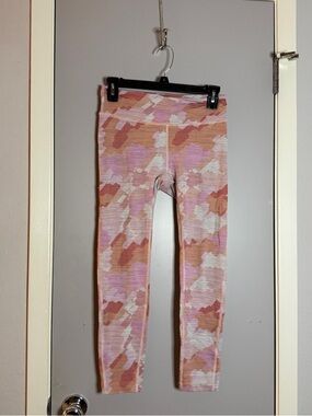 Outdoor Voices Pink & Tan Camo Leggings